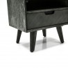 Mohave Mid-Century Tundra Grey Acacia Single Drawer Night Stand - Leg Detail