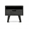 Armen Living Mohave Mid-Century Tundra Gray Acacia Single Drawer Night Stand  01