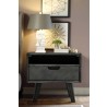 Mohave Mid-Century Tundra Grey Acacia Single Drawer Night Stand - Lifestyle