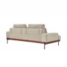 Armen Living Monet 86" Mid-Century Modern Beige Velvet Sofa Back