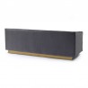Armen Living Miranda Dark Gray Velvet and Gold Sofa Back