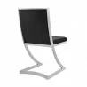 Marc Vinage Black Faux Leather and Brushed Stainless Steel Dining Room Chairs - Set of 2 04 - Marc Vinage Black Faux Leather and Brushed Stainless Steel Dining Room Chairs - Set of 2 04