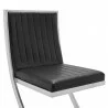 Marc Vinage Black Faux Leather and Brushed Stainless Steel Dining Room Chairs - Set of 2 07 - Marc Vinage Black Faux Leather and Brushed Stainless Steel Dining Room Chairs - Set of 2 07