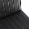 Marc Vinage Black Faux Leather and Brushed Stainless Steel Dining Room Chairs - Set of 2 09 - Marc Vinage Black Faux Leather and Brushed Stainless Steel Dining Room Chairs - Set of 2 09