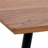 Armen Living Messina Modern Walnut And Metal Dining Room Table 04