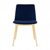 Messina Modern Blue Velvet and Gold Metal Leg Dining Room Chairs - Set of 2 03
