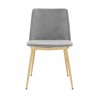 Messina Modern Gray Velvet and Gold Metal Leg Dining Room Chairs - Set of 2 03