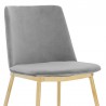 Messina Modern Gray Velvet and Gold Metal Leg Dining Room Chairs - Set of 2 04