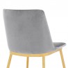 Messina Modern Gray Velvet and Gold Metal Leg Dining Room Chairs - Set of 2 07