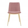 Messina Modern Pink Velvet and Gold Metal Leg Dining Room Chairs - Set of 2 02