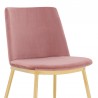 Messina Modern Pink Velvet and Gold Metal Leg Dining Room Chairs - Set of 2 07