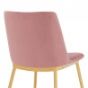 Messina Modern Pink Velvet and Gold Metal Leg Dining Room Chairs - Set of 2 05