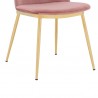 Messina Modern Pink Velvet and Gold Metal Leg Dining Room Chairs - Set of 2 04