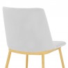 Messina Modern White Velvet and Gold Metal Leg Dining Room Chairs - Set of 2 06