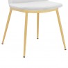 Messina Modern White Velvet and Gold Metal Leg Dining Room Chairs - Set of 2 07