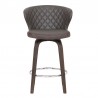 Armen Living Mynette 26" Swivel Brown Faux Leather Bar Stool 005
