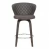 Armen Living Mynette 26" Swivel Brown Faux Leather Bar Stool 005 - Armen Living Mynette 26" Swivel Brown Faux Leather Bar Stool 005