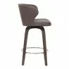 Armen Living Mynette 26" Swivel Brown Faux Leather Bar Stool 002 - Armen Living Mynette 26" Swivel Brown Faux Leather Bar Stool 002