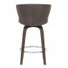 Armen Living Mynette 26" Swivel Brown Faux Leather Bar Stool 004 - Armen Living Mynette 26" Swivel Brown Faux Leather Bar Stool 004
