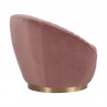 Mitzy Blush Velvet Swivel Accent Chair with Gold Base 4