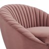 Mitzy Blush Velvet Swivel Accent Chair with Gold Base 7