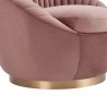 Mitzy Blush Velvet Swivel Accent Chair with Gold Base8
