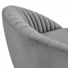 Mitzy Gray Velvet Swivel Accent Chair with Gold Base 2