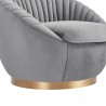 Mitzy Gray Velvet Swivel Accent Chair with Gold Base 3