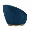 Mitzy Navy Velvet Swivel Accent Chair with Gold Base 3
