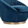 Mitzy Navy Velvet Swivel Accent Chair with Gold Base 7
