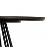 Motion Oak and Metal Round Dining Table - Table Side 