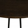 Motion Oak and Metal Round Dining TableTable Edge Close-Up