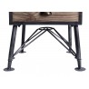 Mathis Industrial 2-Drawer End Table in Industrial Grey and Pine Wood - Leg Close-Up