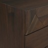 Armen Living Marquis 6 Drawer Oak Wood Dresser with Black Metal Legs Close View