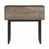 Armen Living Marquis 1 Drawer Oak Wood Nighstand With Black Metal Legs 03