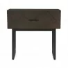 Armen Living Marquis 1 Drawer Oak Wood Nighstand With Black Metal Legs 01 - Armen Living Marquis 1 Drawer Oak Wood Nighstand With Black Metal Legs 01