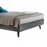 Armen Living Mohave Mid-Century Tundra Gray Acacia Platform Bed Bottom