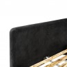 Armen Living Mohave Mid-Century Tundra Gray Acacia Platform Bed Headbord