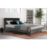Armen Living Mohave Mid-Century Tundra Gray Acacia Platform Bed
