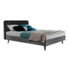 Armen Living Mohave Mid-Century Tundra Gray Acacia Platform Bed