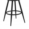 Armen Living Maxen Gray Faux Leather And Black Metal Swivel Counter Stool 006
