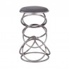 Armen Living Medley Contemporary Bar Height Barstool In Brushed Stainless Steel Finish And Gray Faux Leather  003