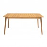 Armen Living Nassau Outdoor Rectangle Dining Table In Natural Wood Finish 2