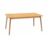 Armen Living Nassau Outdoor Rectangle Dining Table In Natural Wood Finish 1