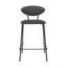 Armen Living Neo 26" Gray Faux Leather and Metal Counter Height Bar Stool 003