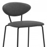 Armen Living Neo 26" Gray Faux Leather and Metal Counter Height Bar Stool 006