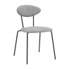 Armen Living Neo Modern Gray Fabric And Black Metal Dining Room Chairs - Set of 2 03