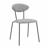 Armen Living Neo Modern Gray Fabric And Black Metal Dining Room Chairs - Set of 2 03 - Armen Living Neo Modern Gray Fabric And Black Metal Dining Room Chairs - Set of 2 03