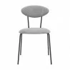 Armen Living Neo Modern Gray Fabric And Black Metal Dining Room Chairs - Set of 2 02 - Armen Living Neo Modern Gray Fabric And Black Metal Dining Room Chairs - Set of 2 02