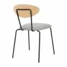 Armen Living Neo Modern Gray Fabric And Black Metal Dining Room Chairs - Set of 2 04 - Armen Living Neo Modern Gray Fabric And Black Metal Dining Room Chairs - Set of 2 04